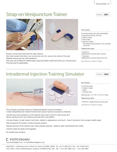 M94 Intradermal Injection Training Simulator