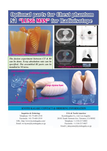 Optional parts for Chest phantom N1 ?LUNG MAN? for Radioisotope