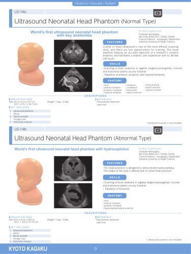 US-14a Ultrasound Neonatal Head Phantom