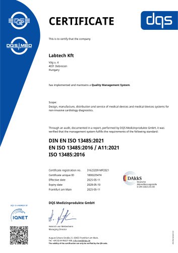 DIN EN ISO 13485:2021 EN ISO 13485:2016 / A11:2021 ISO 13485:2016