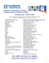 LumiQuick product list 2022