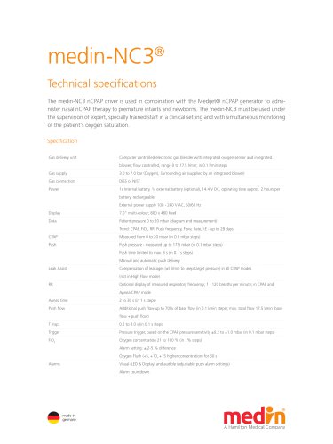 Technical Specifications medin-NC3