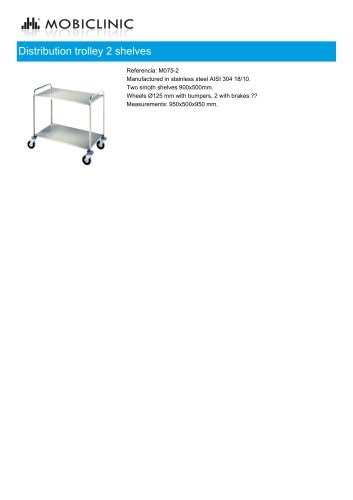 Distribution Tolley 2-Shelves