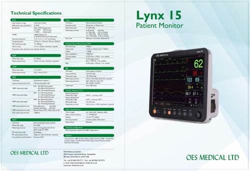 Lynx 15 Patient Monitor