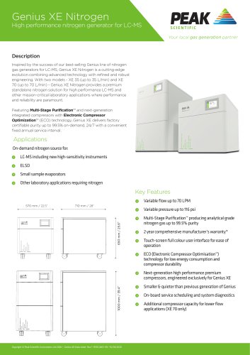 Genius XE datasheet