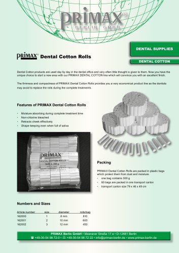 Dental Cotton Rolls