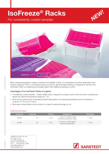 IsoFreeze® PCR-Racks