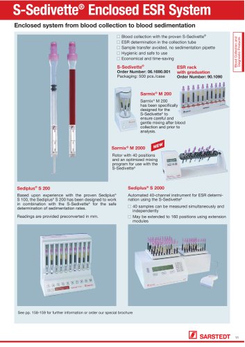 S-Sedivette® Enclosed ESR System