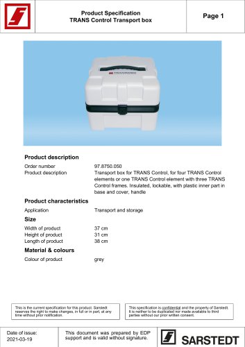 TRANS Control Transport box