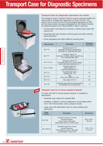 Transport Case for Diagnostic Specimens