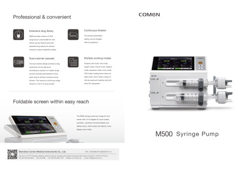 1-channel syringe pump M300/M500