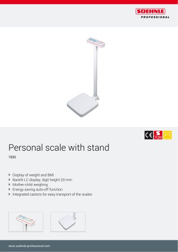 Personal scale with stand & height rod