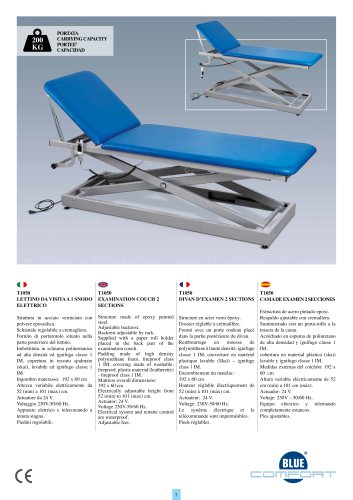 T1050 EXAMINATION COUCH 2 SECTIONS