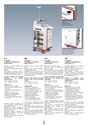 TIT.3000-E EMERGENCY  TROLLEY 56x64x104h cm