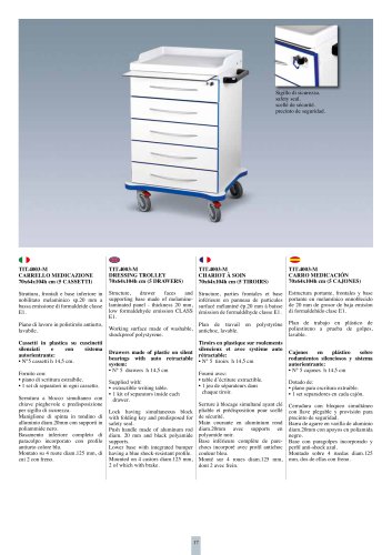 TIT.4003-M DRESSING TROLLEY 70x64x104h cm (5 DRAWERS)