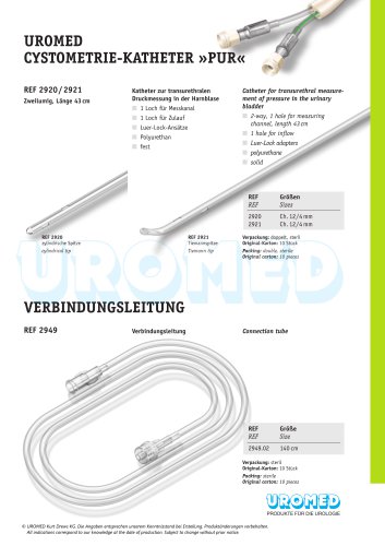 UROMED Cystometry Catheter »PUR«