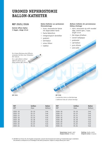 UROMED Nephrostomy Balloon Catheter