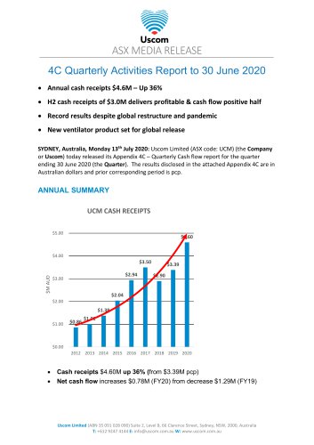 Uscom Q4 FY20 4C Report