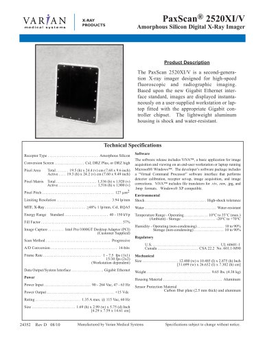 PaxScan® 2520XI/V