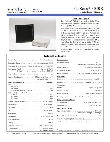 PaxScan ® 3030X