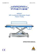 MR5501 MR Conditional Adjustable Height Patient Trolley