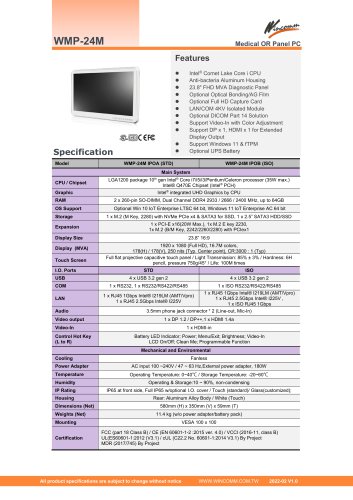 Wincomm WMP-24M Data Sheet v1.0