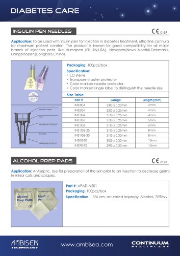 Diabetes Care Product Catalog