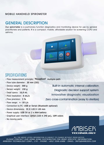 Mobile Handheld Spirometer