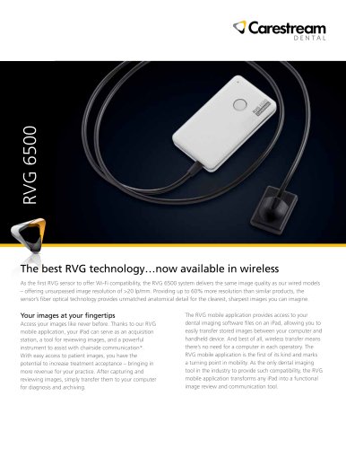 RVG 6500 System Information Sheet
