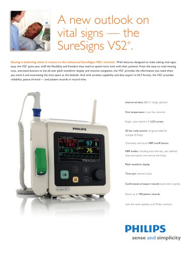 A new outlook on vital signs — the SureSigns VS2+