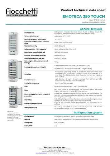 EMOTECA 250 ECT-F TOUCH