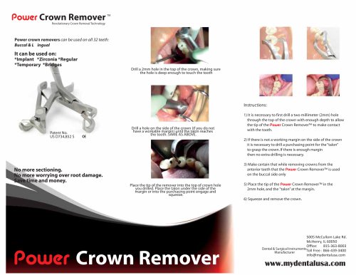 Power Crown Removers Brochure