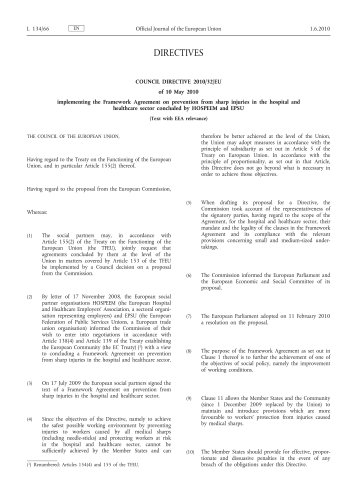 council directive  20108/32/eu - diagram