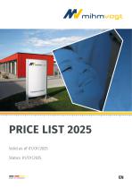 PRICE LIST 2025