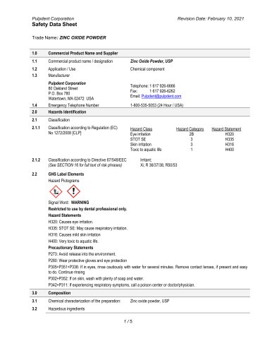 ZINC OXIDE POWDER