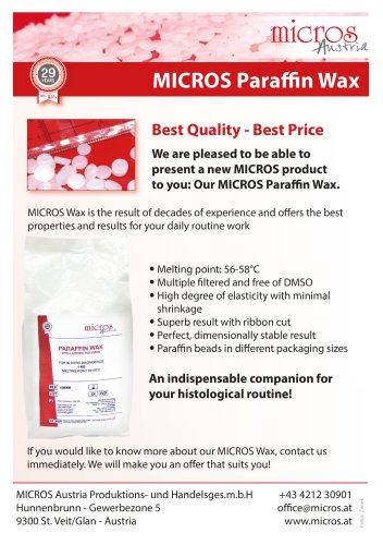 MICROS paraffin  Wax