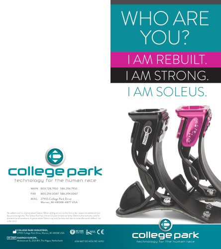 WHO ARE YOU? I AM REBUILT. I AM STRONG. I AM SOLEUS