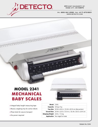 2341 Pediatric Scale Bulletin