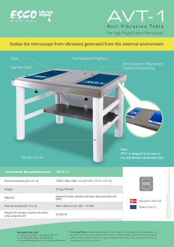 Esco Anti Vibration Table