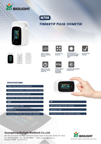 M70B pulse oximeter