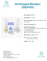 Air/Oxygen Blenders 2003FFEU