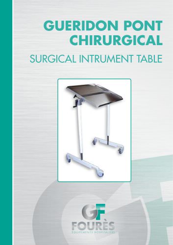 Surgical instrument table
