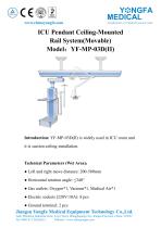 Catalog of YF-MP-03D（II) ICU Pendant Ceiling-Mounted Rail System--YONGFA MEDICAL