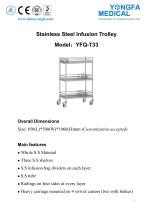 YFQ-T33 Stainless Steel Infusion Trolley