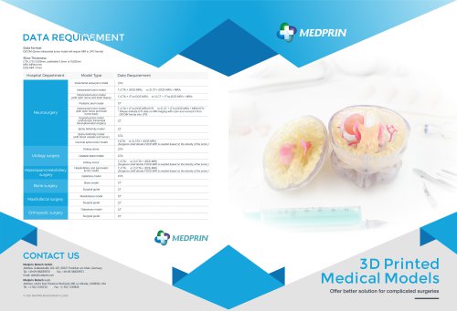 3D Printed Medical Model Brochure