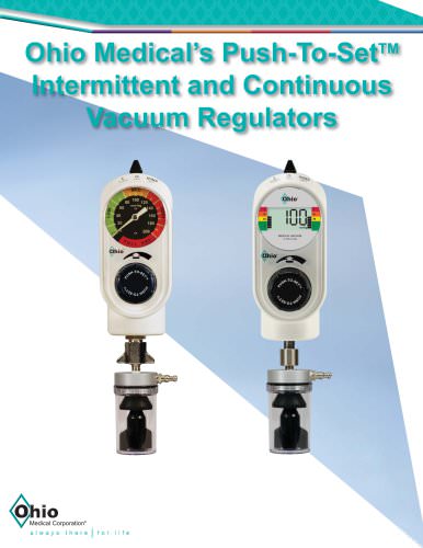 Push-To-Set TM Intermittent and Continuous Vacuum Regulators