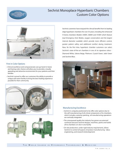 Model 3600E Hyperbaric Datasheet