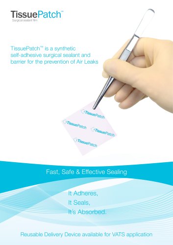 the TissuePatch for Use in Thoracic Surgery brochure.