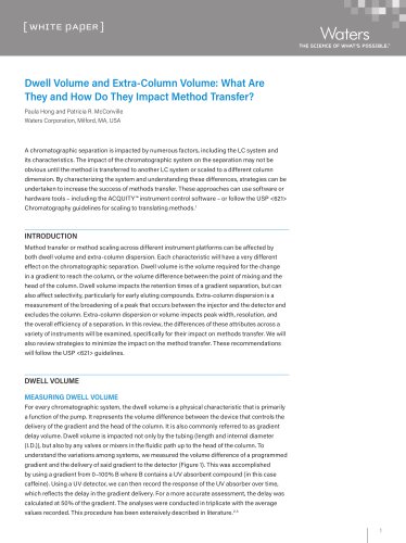 Dwell Volume and Extra-Column Volume: What Are They and How Do They Impact Method Transfer