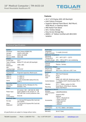 10" Medical Computer | TM-4433-10